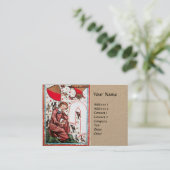 POET IM GARTEN DES VÖGELS - MITTELALTERES KOPF VISITENKARTE (Stehend Vorderseite)