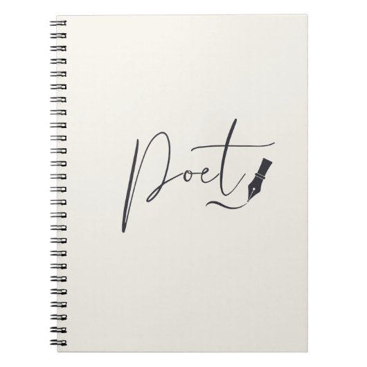 Poet Script Notebook – Minimalist Writing Journal Notizblock (Vorderseite)