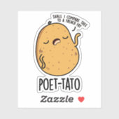 Poet tato Funny Potato Pun Aufkleber (Blatt)