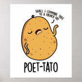 Poet tato Funny Potato Pun Poster (Vorne)