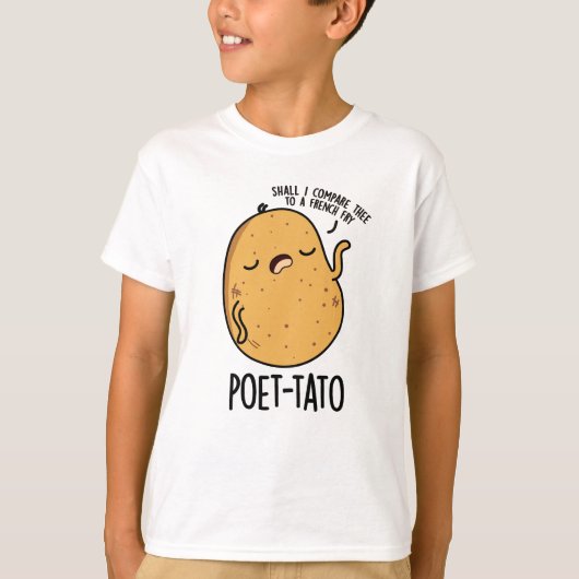 Poet tato Funny Potato Pun T-Shirt (Vorderseite)