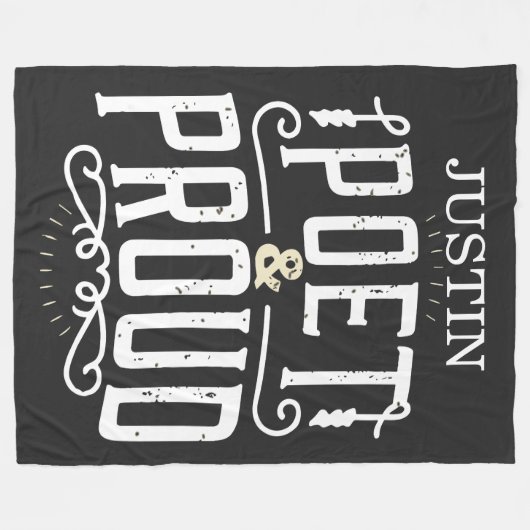 Poet und Stolz Fleecedecke (Vorderseite (Horizontal))