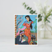 Poet und Tanznymph Postkarte (Stehend Vorderseite)