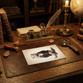 Poetcore Literary Weasel | Dark Academia Postkarte