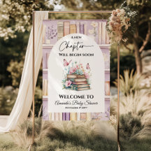 Poetcore New Chapter Pink Girl Book Baby Shower