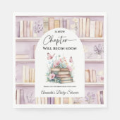 Poetcore New Chapter Pink Girl Book Baby Shower Serviette (Vorderseite)