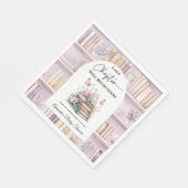 Poetcore New Chapter Pink Girl Book Baby Shower Serviette (Ecke)