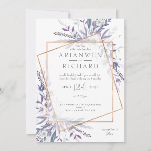 Poeten Gartengeometrie Einladung (Vorderseite)