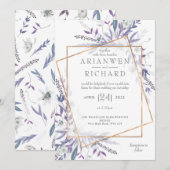 Poeten Gartengeometrie Einladung (Vorne/Hinten)