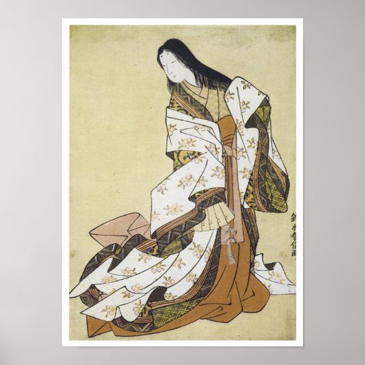 Poetess Ono, Harunobu, 1764 Poster (Vorne)