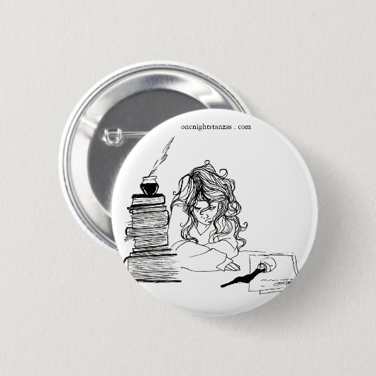 Poetgirl Stift Button (Vorne & Hinten)