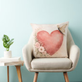 Poetic Butterfly Form - Heart Square Cushion Kissen (Stuhl )