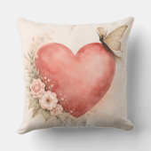 Poetic Butterfly Form - Heart Square Cushion Kissen (Rückseite)