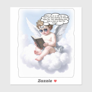 Poetic Cherub Wisdom Sticker