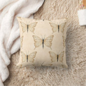 Poetic Human Butterfly Square Cushion Kissen (Decke)