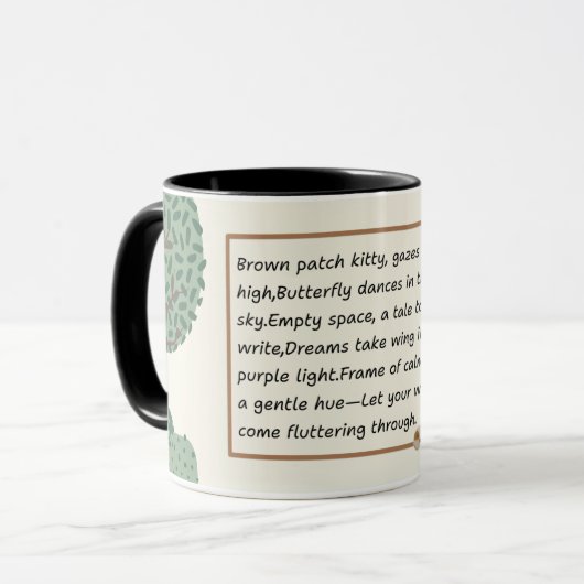 Poetic Pause Kitty Mug Tasse (Vorderseite Links)