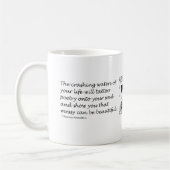 Poetic Quote Coffee Tasse (Links)