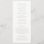 Poetic Script EDITABLE FARBEN Hochzeitsprogramm Programm (Rückseite)