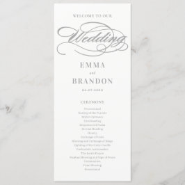 Poetic Script EDITABLE FARBEN Hochzeitsprogramm Programm