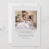 Poetic Script Elegant Wedding Save the Date Card Einladung (Rückseite)