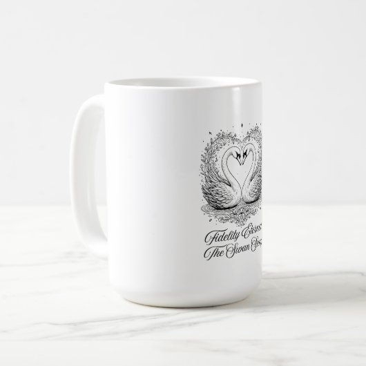 Poetic Swan T-Shirt, Mug Kaffeetasse (Vorderseite Links)
