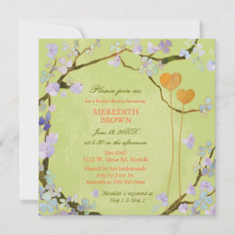 Poetic Two Hearts Spring Brautparty Einladung