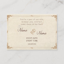 Poetic Vintage Wedding Invitation Card