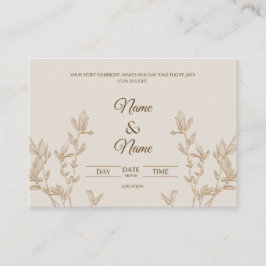 Poetic Wedding Invitation Card Begleitkarte