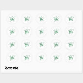 Poetica Bug Green Runder Aufkleber (Blatt)