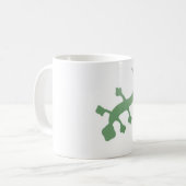 Poetica Gecko in grün Kaffeetasse (Vorderseite Links)