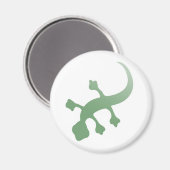 Poetica Gecko in grün Magnet (Vorderseite/Rückseite)