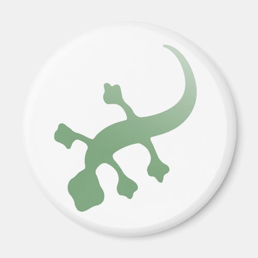 Poetica Gecko in grün Magnet (Vorne)