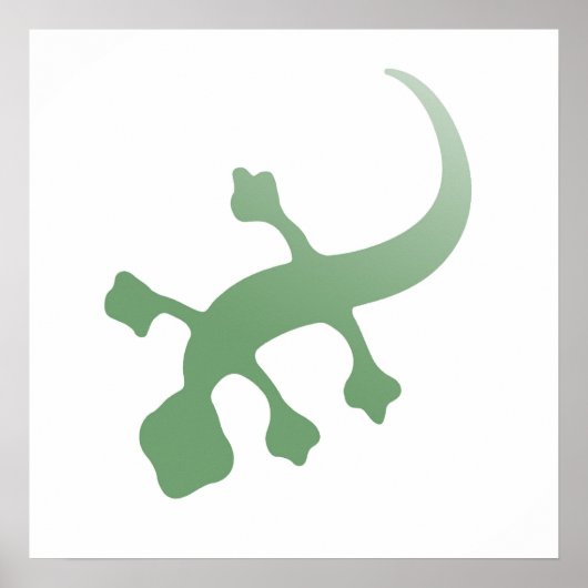 Poetica Gecko in grün Poster (Vorne)