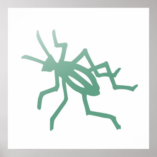 Poetica Green Cricket Print Poster (Vorne)