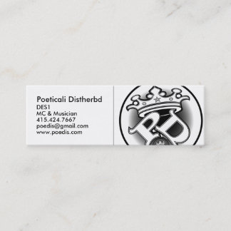 Poeticali Distherbd, Lux-Karte Mini Visitenkarte