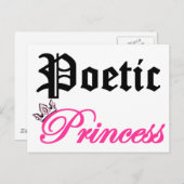 Poetische Prinzessin Postkarte (Vorne/Hinten)