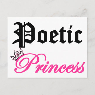 Poetische Prinzessin Postkarte