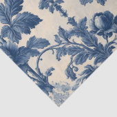 Poetische Rosen Französische Toile Floral Blau His Seidenpapier (Detail)
