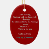 POETISCHE ROTE VERZIERUNG KERAMIK ORNAMENT (Hinten)