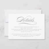 Poetische Script EDITABLE FARBE Wedding Details Ca Einladung (Vorderseite)