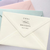 Poetische Skripteihe, die sich selbst als Hochzeit Permastempel