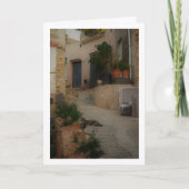 Poetische Szene einer Straße in Lliria, Valencia Karte (Vorderseite)