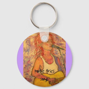 poetische Texte und Musikstudentenkunst Schlüsselanhänger