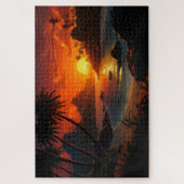 Poetischer Sonnenuntergang am tropischen Strand Puzzle (Vertikal)