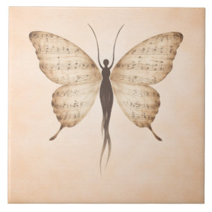 Poetisches Schmetterlingsform-Fliesenteil Fliese