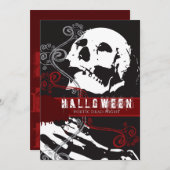 poetisches Skelett Tod Beängstigendes gotisches Ha Einladung (Vorne/Hinten)