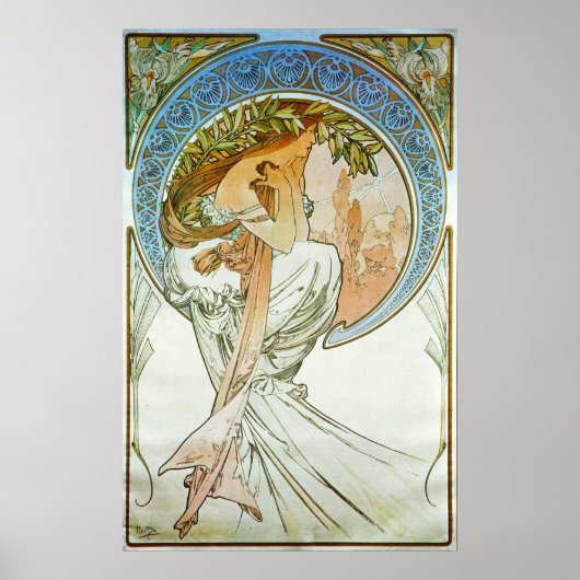 Poetory Allegory Art Nouveau Poster (Vorne)