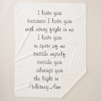 Poetry Blanket Sherpadecke