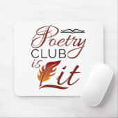 Poetry Club ist Lit Poem Writer Poet Mousepad (Mit Mouse)