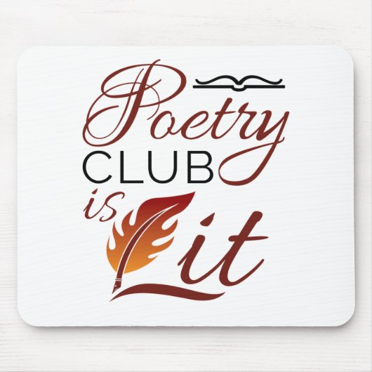 Poetry Club ist Lit Poem Writer Poet Mousepad (Vorne)